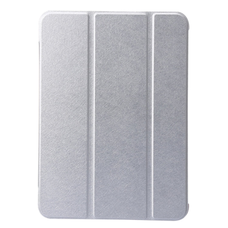 For iPad 10th Gen 10.9 2022 Silk Texture Three-fold Horizontal Flip Leather Tablet Case