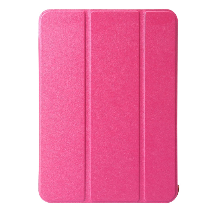 For iPad 10th Gen 10.9 2022 Silk Texture Three-fold Horizontal Flip Leather Tablet Case
