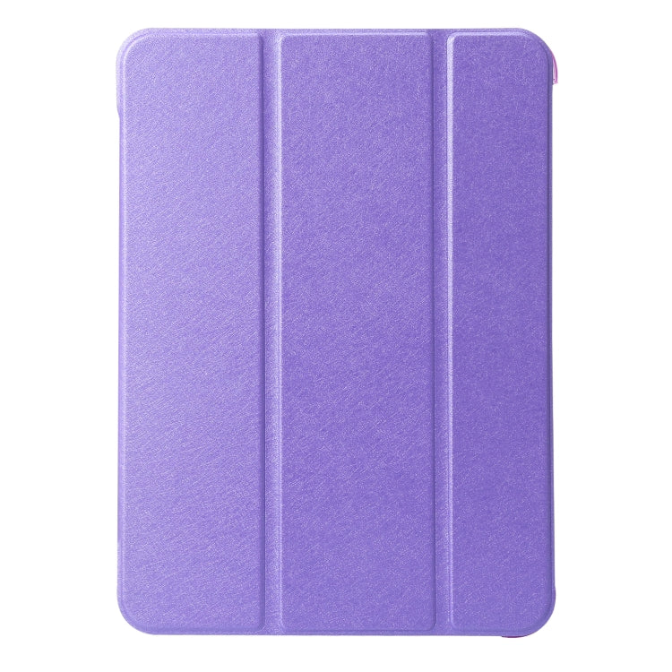 For iPad 10th Gen 10.9 2022 Silk Texture Three-fold Horizontal Flip Leather Tablet Case