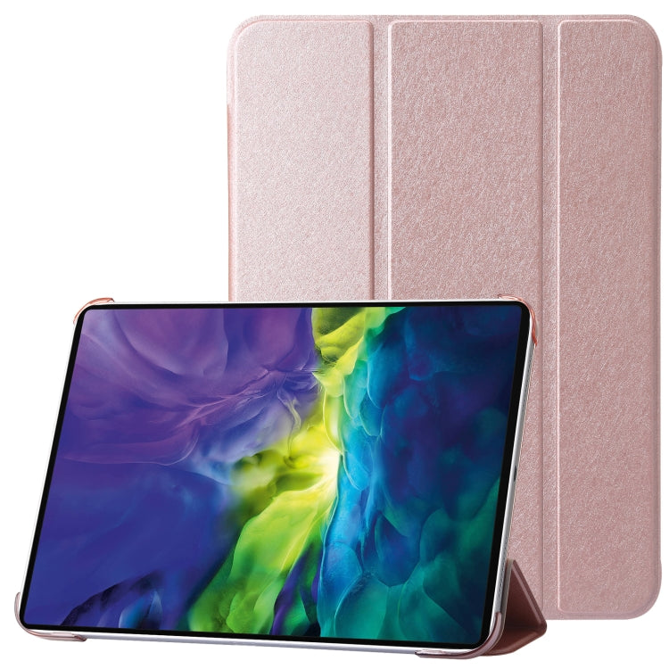 For iPad 10th Gen 10.9 2022 Silk Texture Three-fold Horizontal Flip Leather Tablet Case