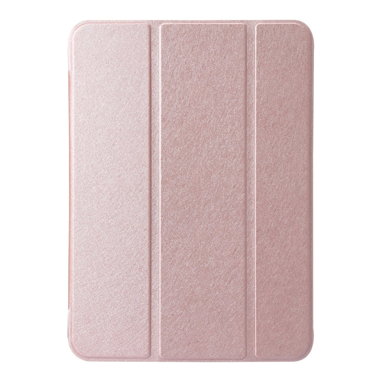 For iPad 10th Gen 10.9 2022 Silk Texture Three-fold Horizontal Flip Leather Tablet Case