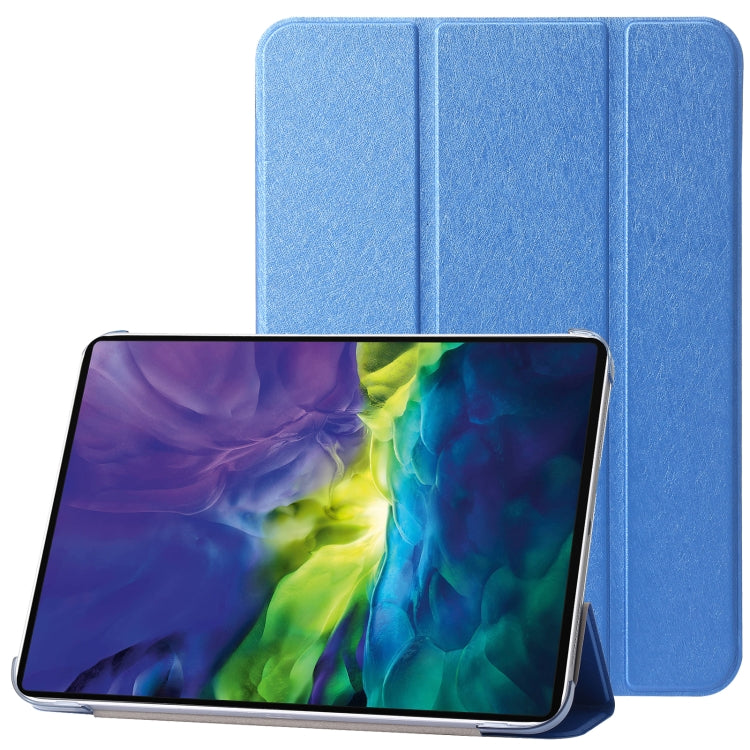 For iPad 10th Gen 10.9 2022 Silk Texture Three-fold Horizontal Flip Leather Tablet Case