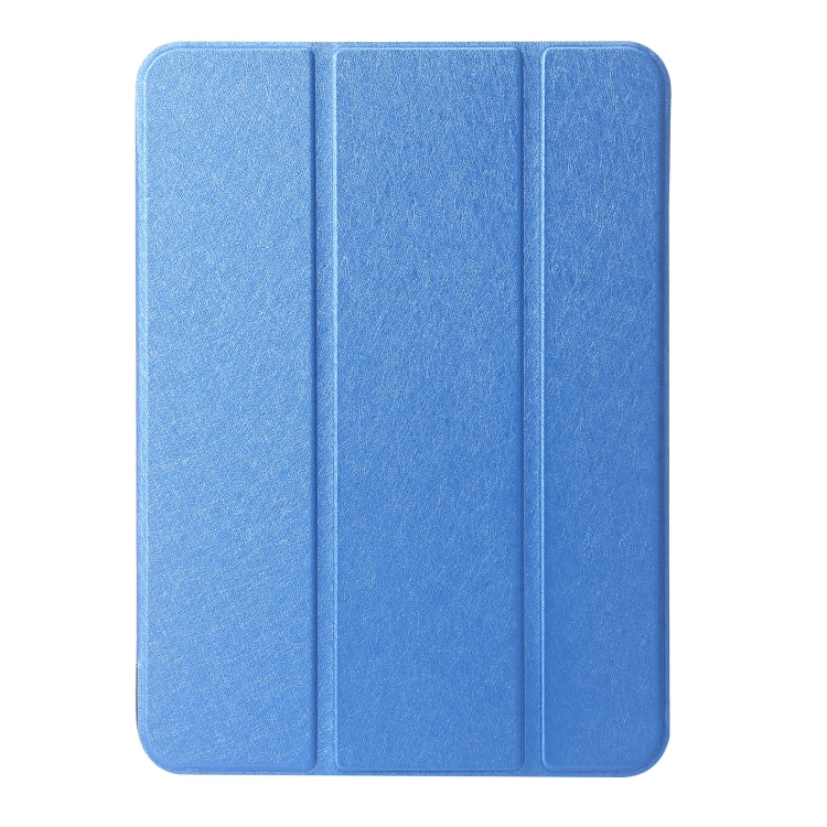 For iPad 10th Gen 10.9 2022 Silk Texture Three-fold Horizontal Flip Leather Tablet Case