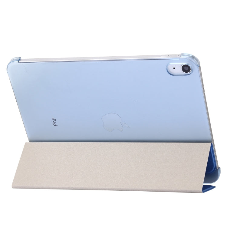 For iPad 10th Gen 10.9 2022 Silk Texture Three-fold Horizontal Flip Leather Tablet Case