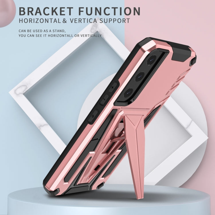 For Samsung Galaxy S23 5G Super V Armor PC + TPU Phone Case with Invisible Holder
