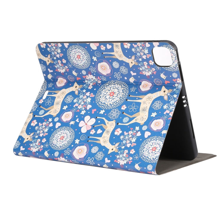 For iPad Pro 11 2022/2021/2020/2018 / Air 10.9 2022/2020 Painted Voltage Pen Slot Tablet Smart Case