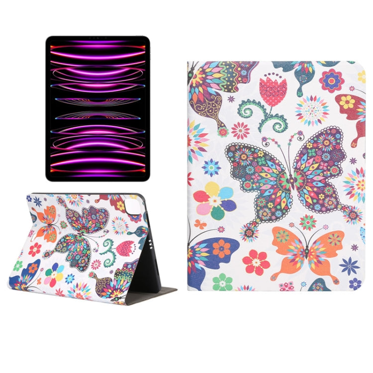 For iPad Pro 11 2022/2021/2020/2018 / Air 10.9 2022/2020 Painted Voltage Pen Slot Tablet Smart Case