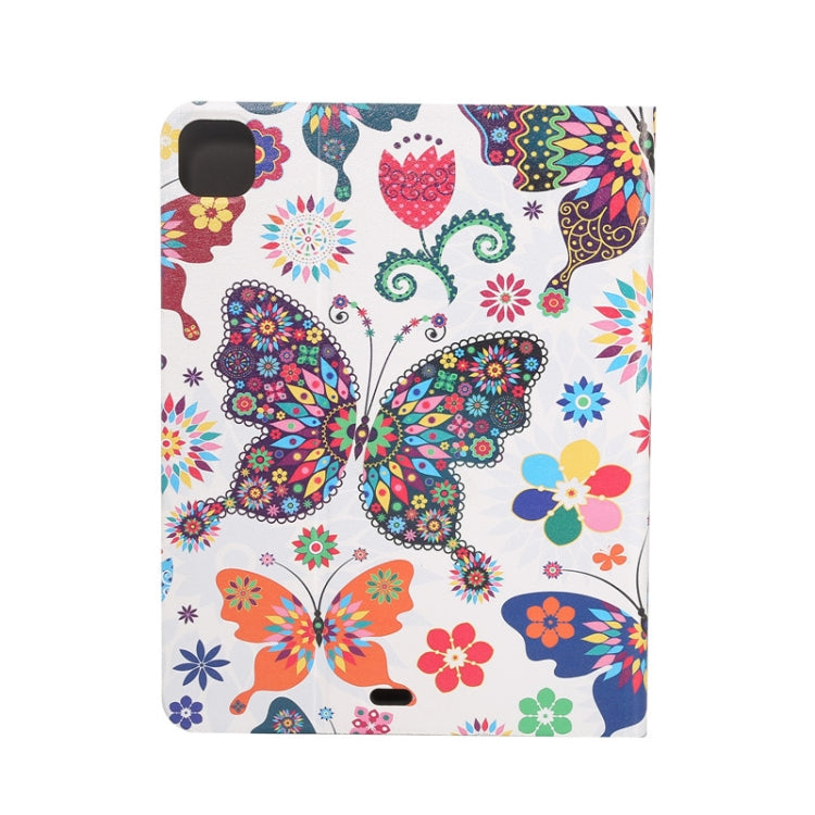 For iPad Pro 11 2022/2021/2020/2018 / Air 10.9 2022/2020 Painted Voltage Pen Slot Tablet Smart Case