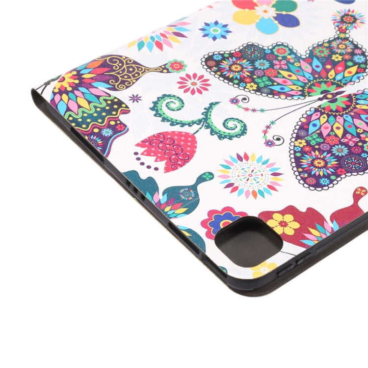 For iPad Pro 11 2022/2021/2020/2018 / Air 10.9 2022/2020 Painted Voltage Pen Slot Tablet Smart Case