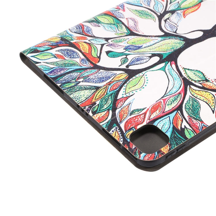 For iPad Pro 11 2022/2021/2020/2018 / Air 10.9 2022/2020 Painted Voltage Pen Slot Tablet Smart Case