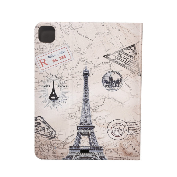 For iPad Pro 11 2022/2021/2020/2018 / Air 10.9 2022/2020 Painted Voltage Pen Slot Tablet Smart Case
