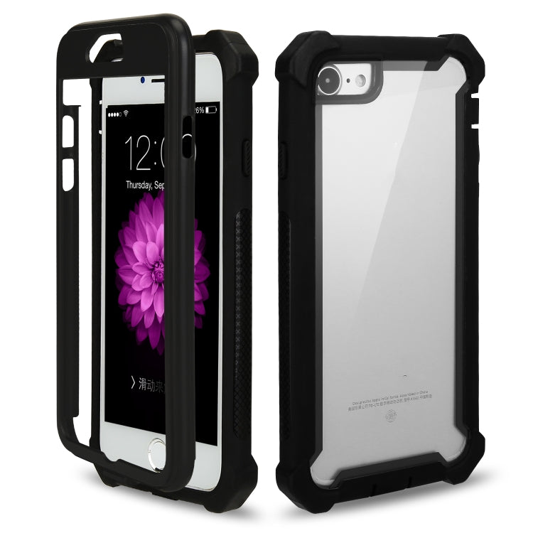 For iPhone SE 2022 / SE 2020 / 8 / 7 Four-corner Shockproof All-inclusive Transparent Space Case