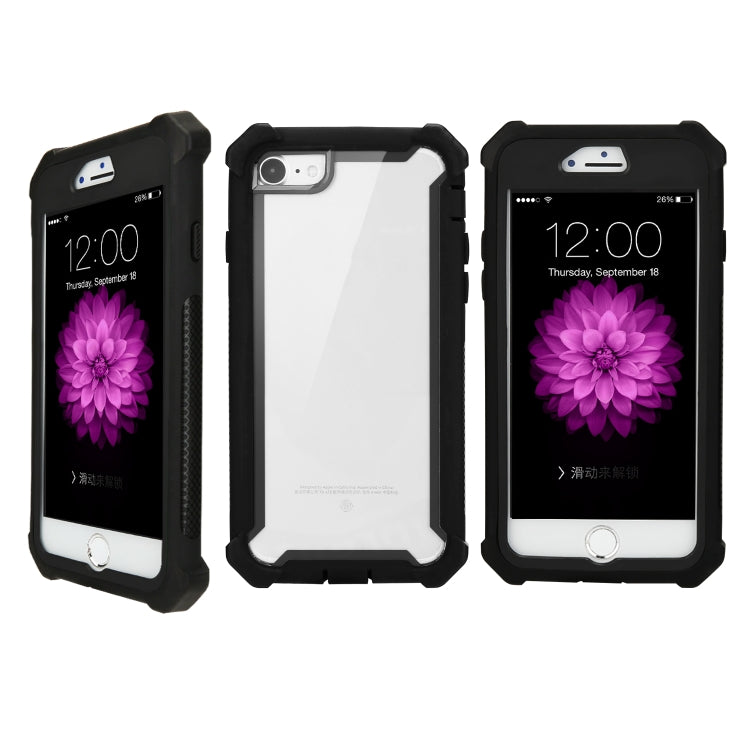 For iPhone SE 2022 / SE 2020 / 8 / 7 Four-corner Shockproof All-inclusive Transparent Space Case