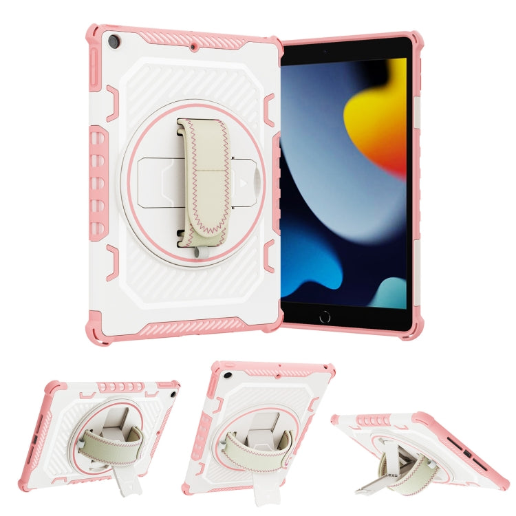 For iPad 10.2 2021 2 in 1 Shockproof Tablet Case with Holder & Hand Strap