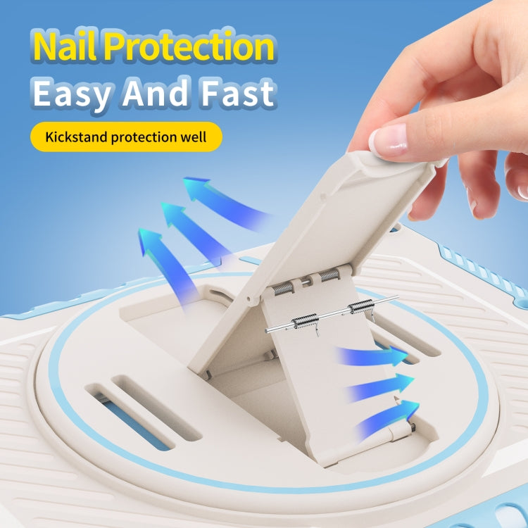For iPad 10.2 2021 2 in 1 Shockproof Tablet Case with Holder & Hand Strap