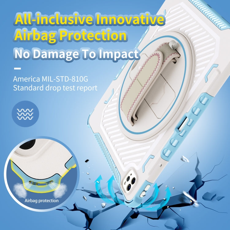 For iPad Pro 12.9 inch 2022/2021/2020/2018 2 in 1 Shockproof Tablet Case with Holder & Hand Strap