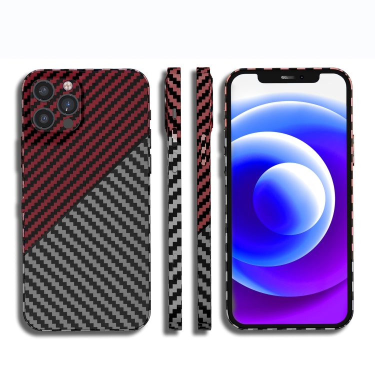For iPhone 13 Pro Max Carbon Fiber Texture PC Phone Case