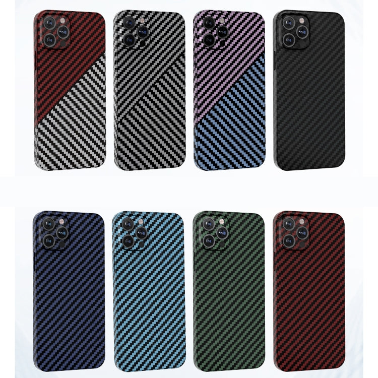 For iPhone 13 Pro Max Carbon Fiber Texture PC Phone Case