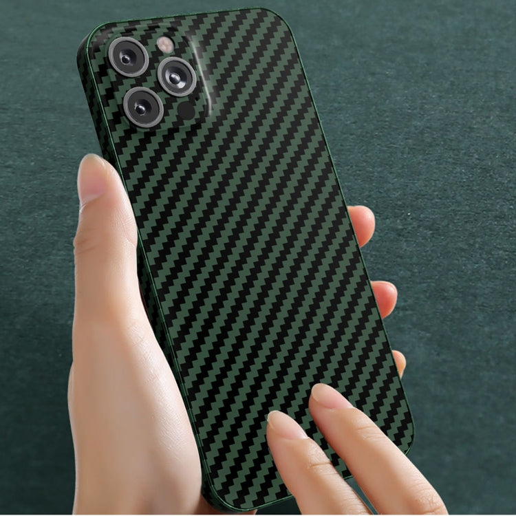 For iPhone 13 Pro Max Carbon Fiber Texture PC Phone Case