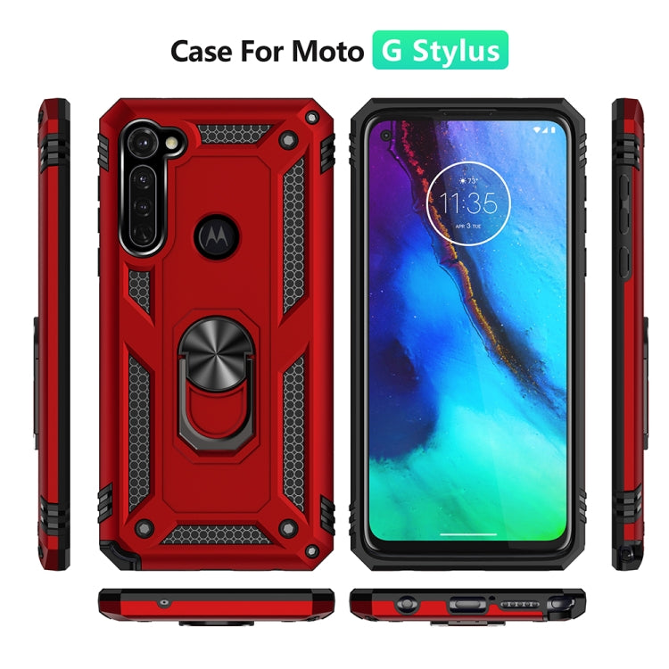 For Motorola Moto G Stylus Shockproof TPU + PC Protective Case with 360 Degree Rotating Holder
