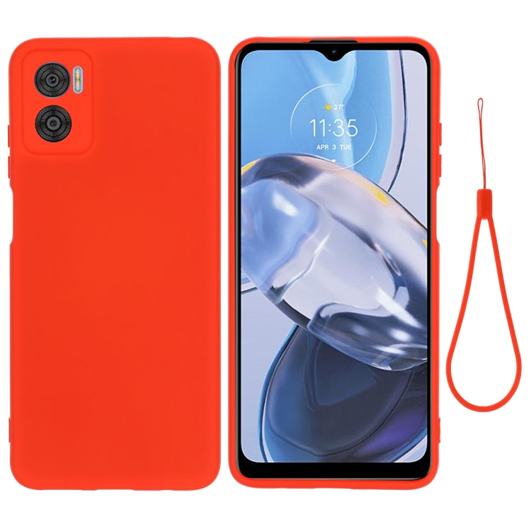 For Motorola Moto E22 / E22i Pure Color Liquid Silicone Shockproof Phone Case
