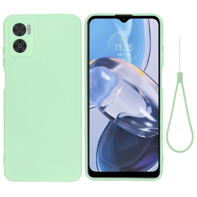 For Motorola Moto E22 / E22i Pure Color Liquid Silicone Shockproof Phone Case