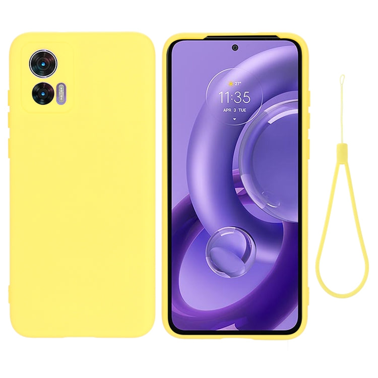 For Motorola Edge 30 Lite 5G / 30 Neo 5G Pure Color Liquid Silicone Shockproof Phone Case