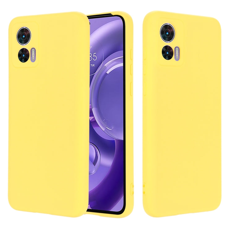 For Motorola Edge 30 Lite 5G / 30 Neo 5G Pure Color Liquid Silicone Shockproof Phone Case