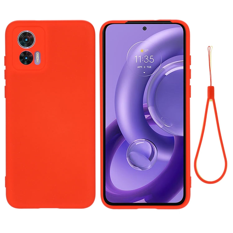 For Motorola Edge 30 Lite 5G / 30 Neo 5G Pure Color Liquid Silicone Shockproof Phone Case