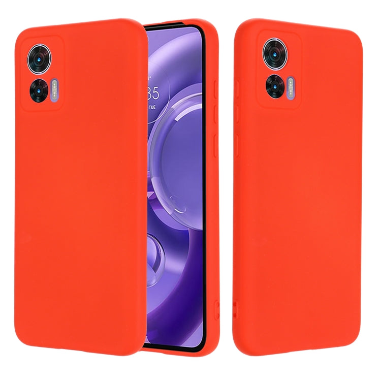 For Motorola Edge 30 Lite 5G / 30 Neo 5G Pure Color Liquid Silicone Shockproof Phone Case