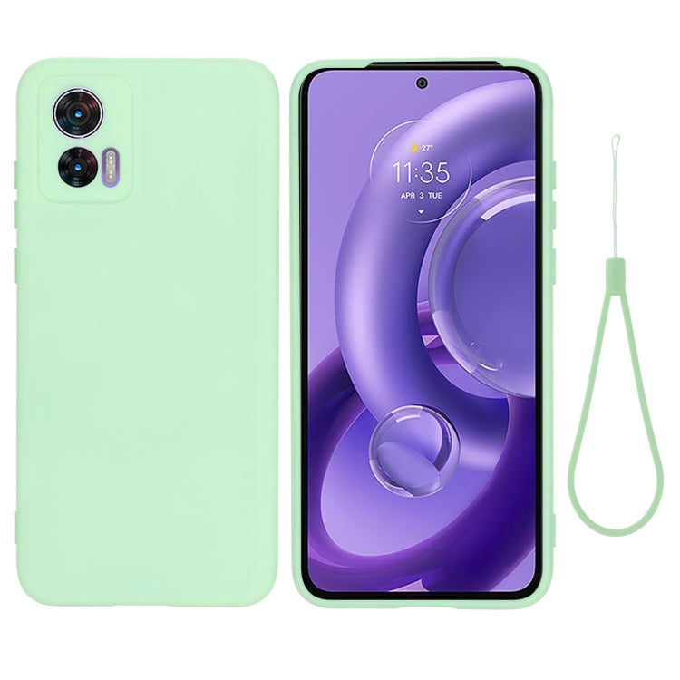 For Motorola Edge 30 Lite 5G / 30 Neo 5G Pure Color Liquid Silicone Shockproof Phone Case