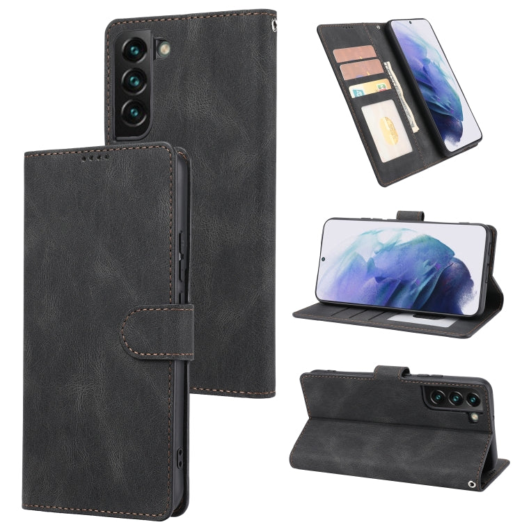 For Samsung Galaxy S23 5G Fantasy Classic Skin-feel Calfskin Texture PU Phone Case