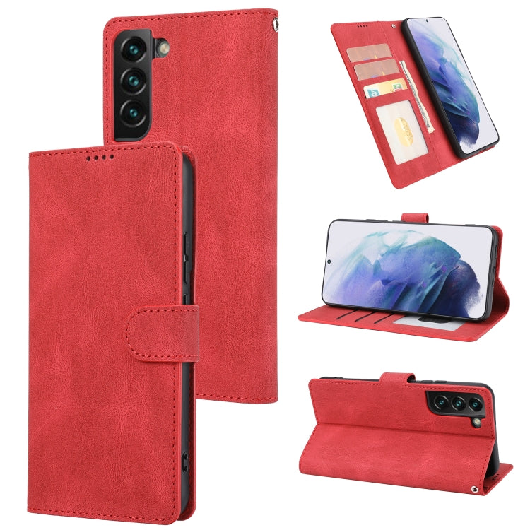 For Samsung Galaxy S23+ 5G Fantasy Classic Skin-feel Calfskin Texture PU Phone Case