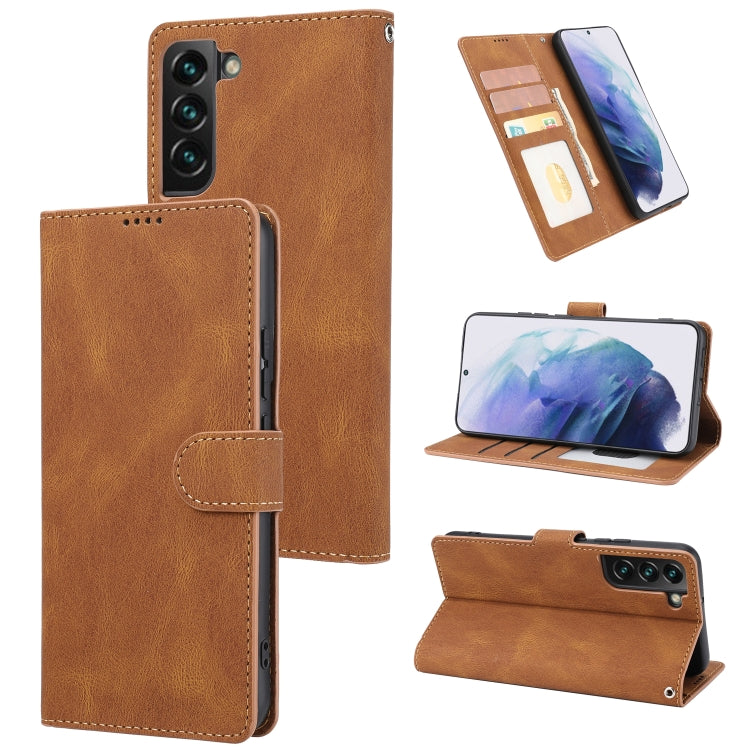 For Samsung Galaxy S23+ 5G Fantasy Classic Skin-feel Calfskin Texture PU Phone Case