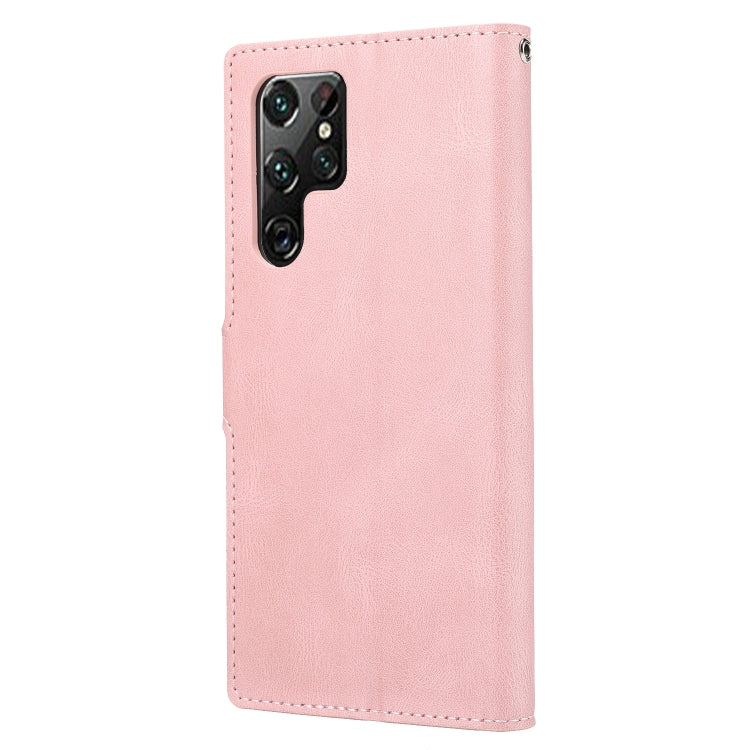 For Samsung Galaxy S23 Ultra 5G Fantasy Classic Skin-feel Calfskin Texture PU Phone Case