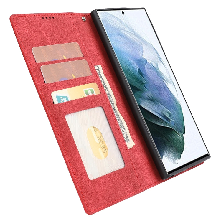For Samsung Galaxy S23 Ultra 5G Fantasy Classic Skin-feel Calfskin Texture PU Phone Case