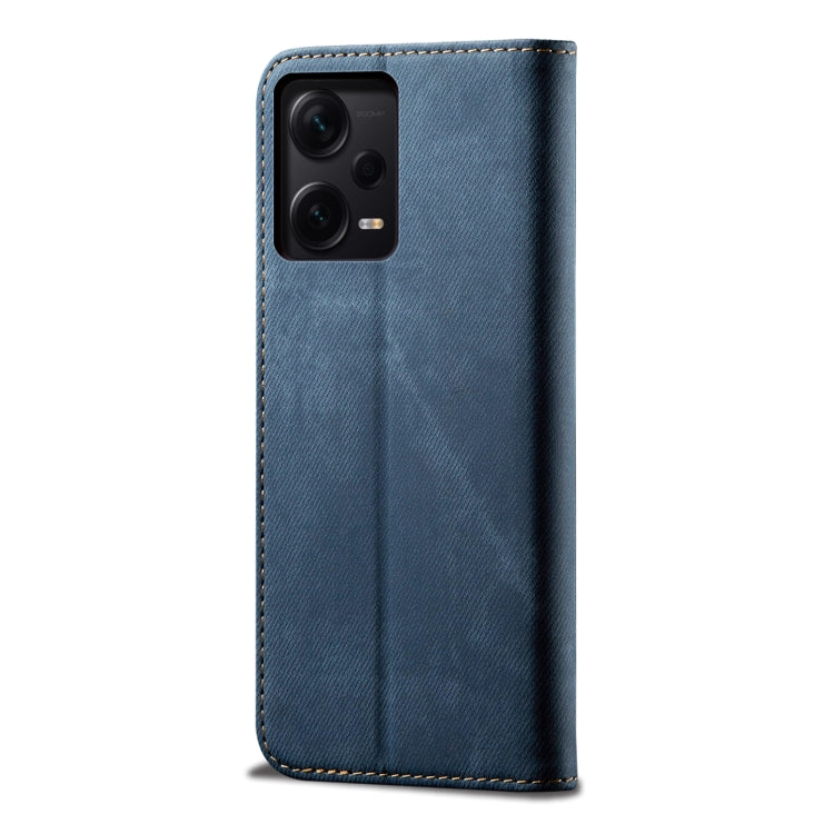 For Xiaomi Redmi Note 12 Pro+ China Denim Texture Leather Phone Case