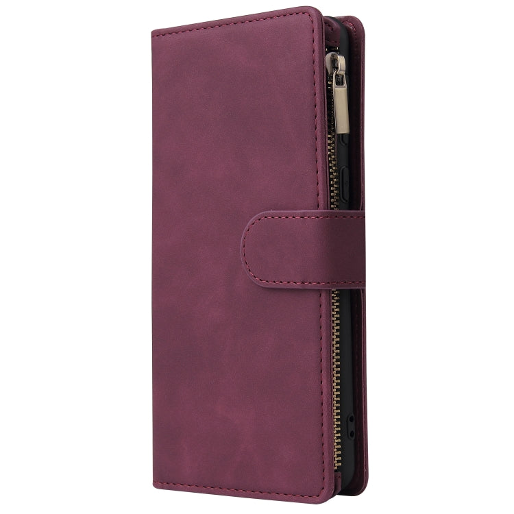 For Galaxy A21 Multifunctional Horizontal Flip Leather Case, with Card Slot & Holder & Zipper Wallet & Photo Frame