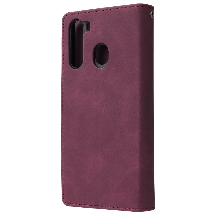 For Galaxy A21 Multifunctional Horizontal Flip Leather Case, with Card Slot & Holder & Zipper Wallet & Photo Frame