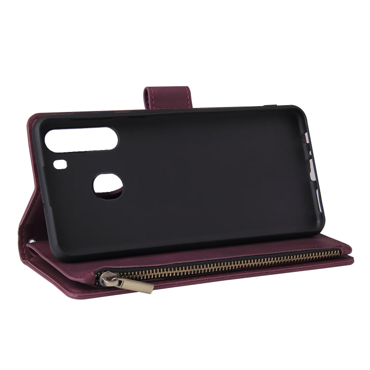 For Galaxy A21 Multifunctional Horizontal Flip Leather Case, with Card Slot & Holder & Zipper Wallet & Photo Frame