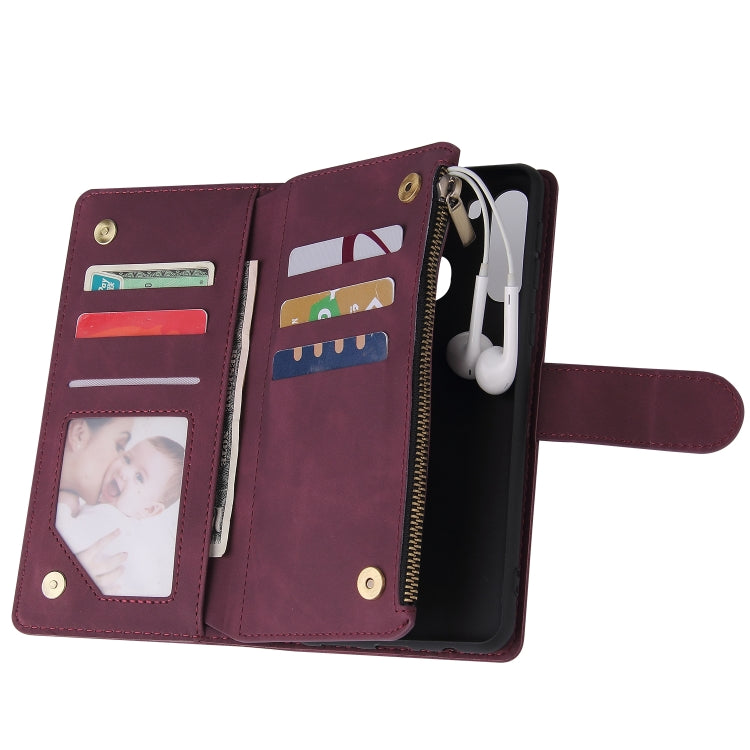 For Galaxy A21 Multifunctional Horizontal Flip Leather Case, with Card Slot & Holder & Zipper Wallet & Photo Frame