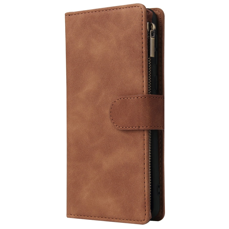 For Galaxy A21 Multifunctional Horizontal Flip Leather Case, with Card Slot & Holder & Zipper Wallet & Photo Frame