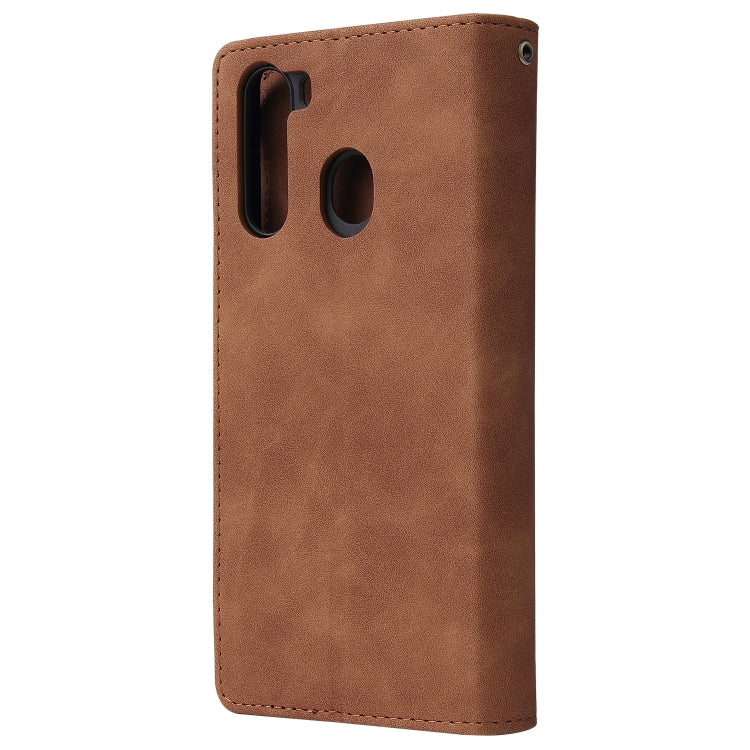 For Galaxy A21 Multifunctional Horizontal Flip Leather Case, with Card Slot & Holder & Zipper Wallet & Photo Frame