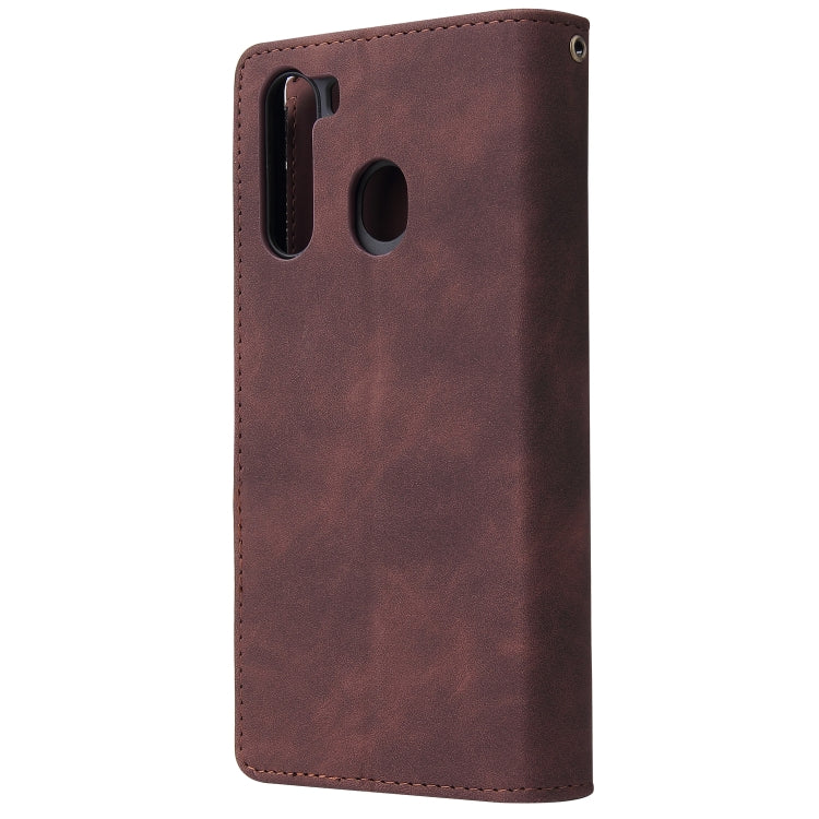 For Galaxy A21 Multifunctional Horizontal Flip Leather Case, with Card Slot & Holder & Zipper Wallet & Photo Frame