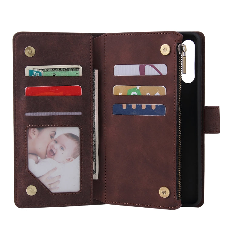 For Galaxy A21 Multifunctional Horizontal Flip Leather Case, with Card Slot & Holder & Zipper Wallet & Photo Frame