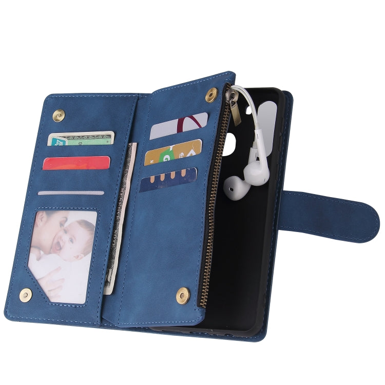 For Galaxy A21 Multifunctional Horizontal Flip Leather Case, with Card Slot & Holder & Zipper Wallet & Photo Frame