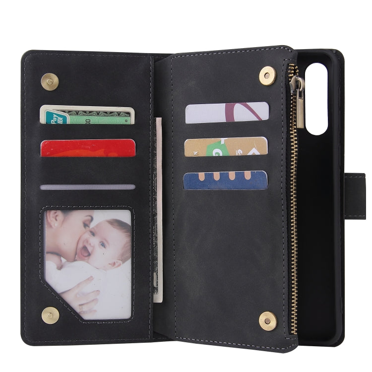 For Galaxy A21 Multifunctional Horizontal Flip Leather Case, with Card Slot & Holder & Zipper Wallet & Photo Frame