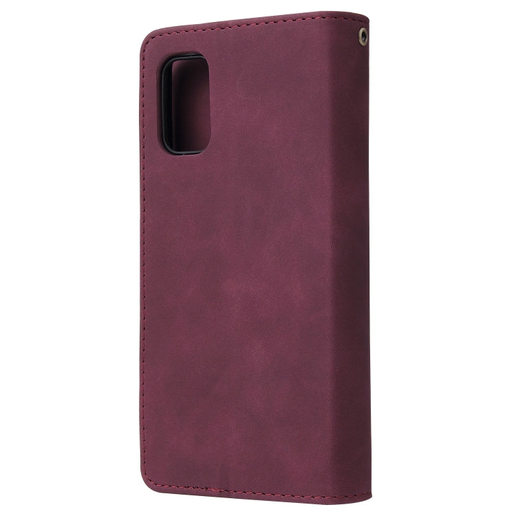 For Galaxy A41 Multifunctional Horizontal Flip Leather Case, with Card Slot & Holder & Zipper Wallet & Photo Frame