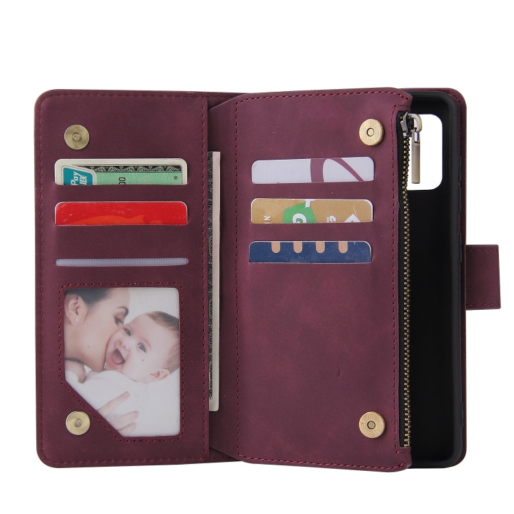 For Galaxy A41 Multifunctional Horizontal Flip Leather Case, with Card Slot & Holder & Zipper Wallet & Photo Frame