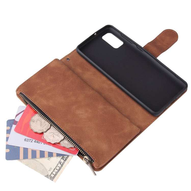 For Galaxy A41 Multifunctional Horizontal Flip Leather Case, with Card Slot & Holder & Zipper Wallet & Photo Frame